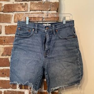 Madewell high rise mid length shorts